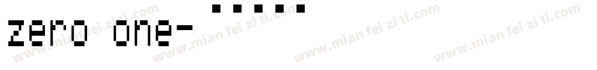 zero one字体转换